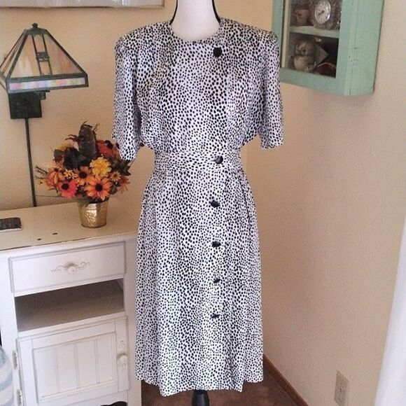 Vintage Albert Nipon Dotty Dress - Picture 1 of 11
